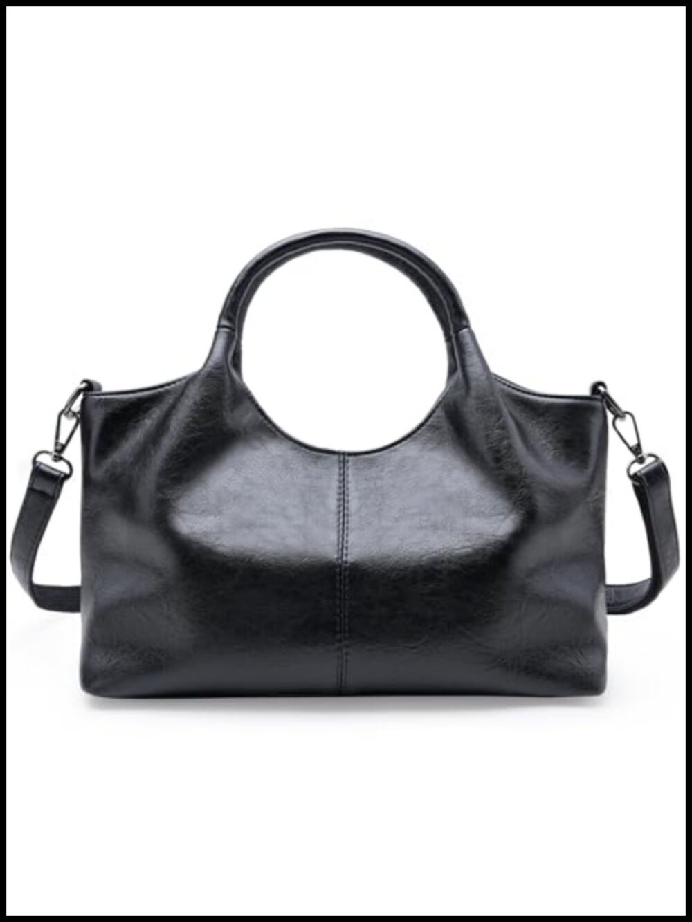 Genuine Split Leather Shoulder Bag Hobo Purse for Women Everyday Work
